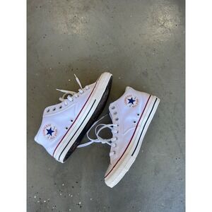 Converse Chuck Taylor All Star Mid Malden Street Shoes Mens 12 White Red Blue